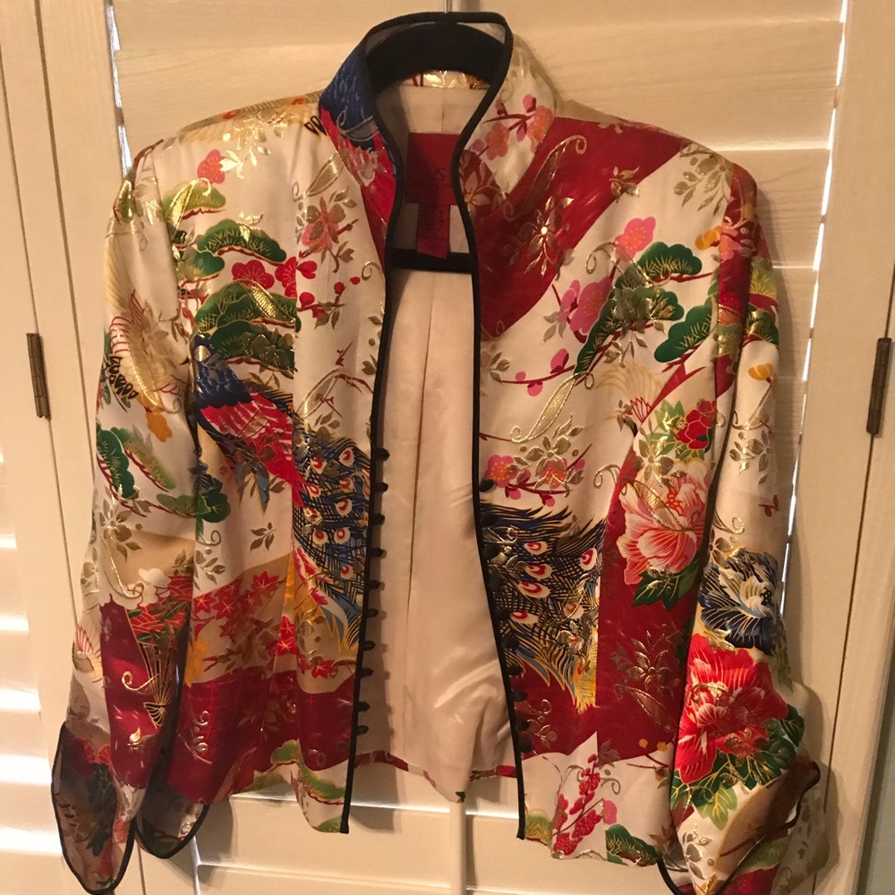 Mandarin style silk jacket